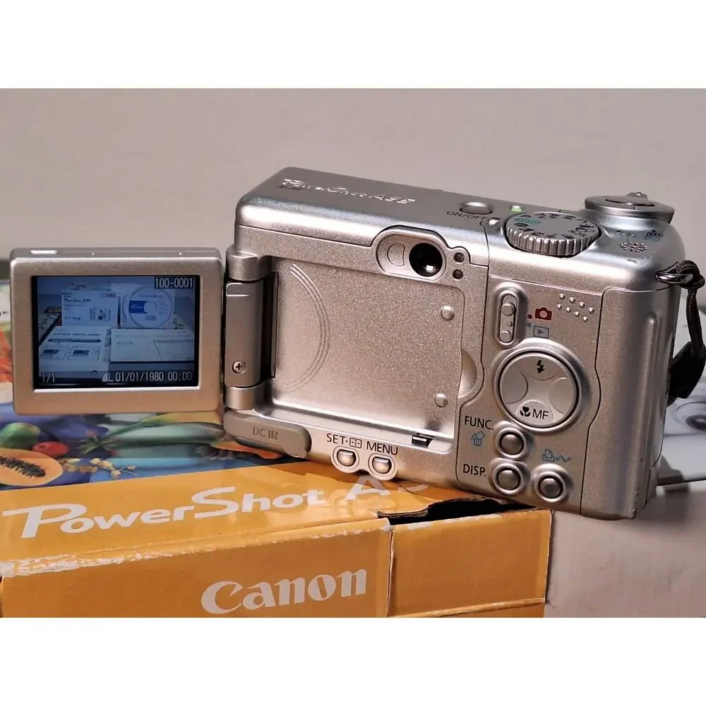 Canon PowerShot A95 5MP Digital Camera Tested Works Box Manuals CF Card